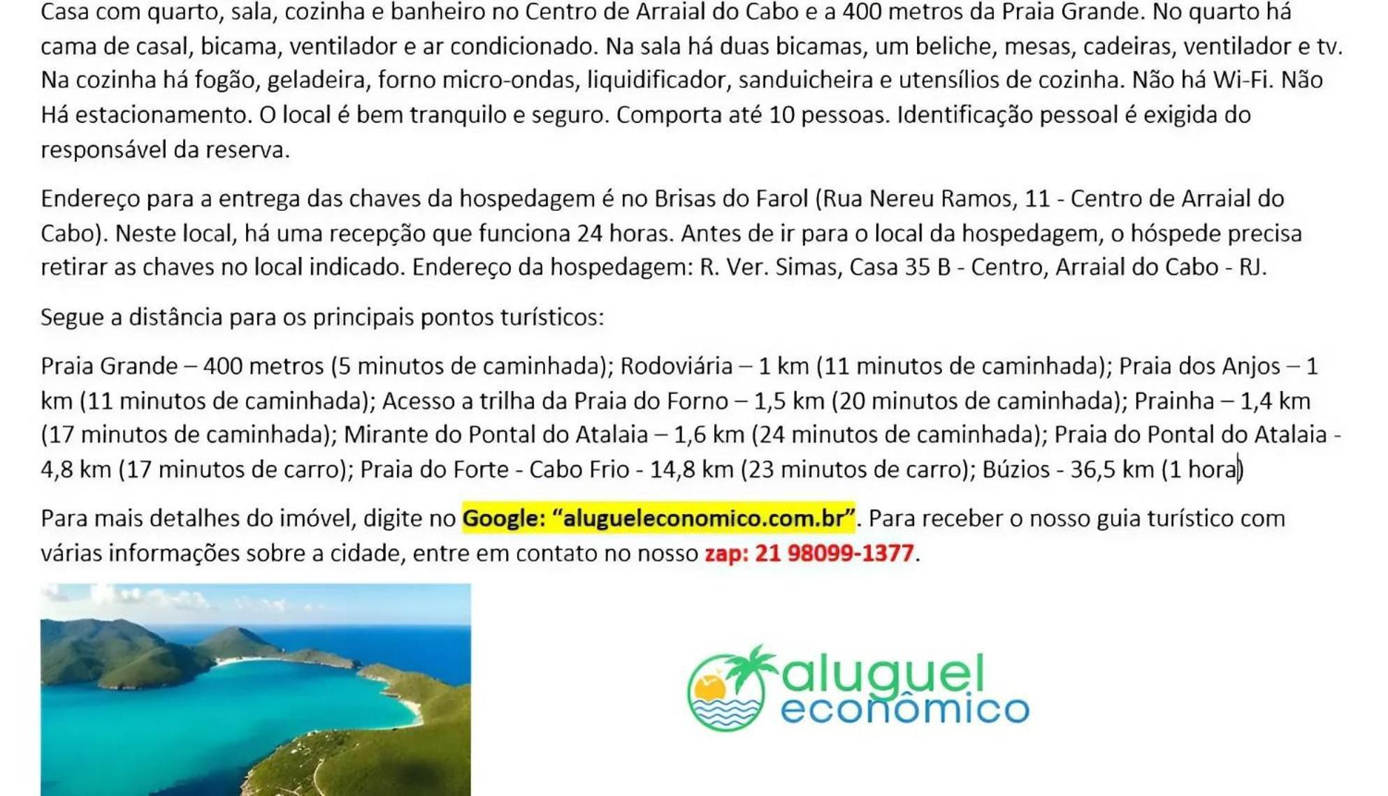 Casa - Centro - Arraial Do Cabo - Aluguel Economico Villa Exteriör bild